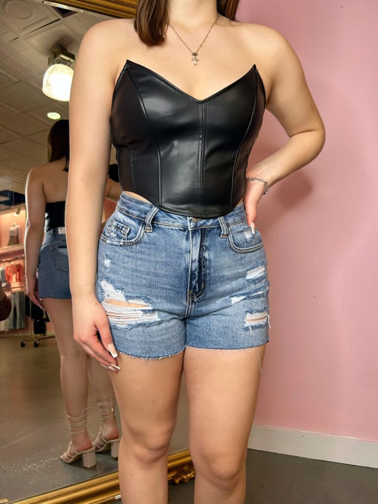 Brianna denim shorts